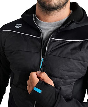 Arena Unisex Team Hooded Full-Zip Half-Quilted Jacket - 26