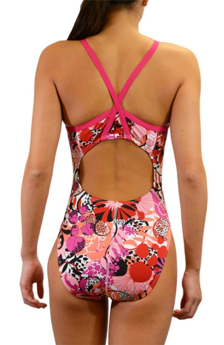 Adoretex Habiscus Print Thin Strap Flyback Ladies Swimsuit - 25 product image 3
