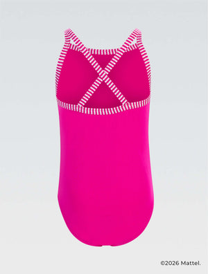 Uglies Girls' Pink Criss-Cross Back One Piece - Pink back