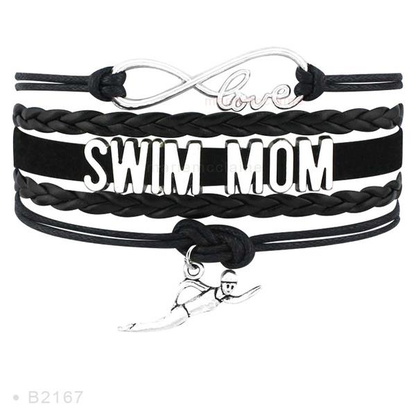 Swim Mom Wrap Bracelet