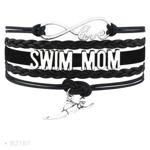 Swim Mom Wrap Bracelet