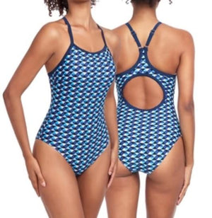 Adoretex Women's Blue Tile Print Adjustable Straps & Padded Bra - 25 product image 2