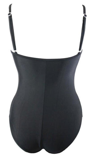 Adoretex Ladies Solid Shirred Adjustable Thin Strap 1-Piece - 25 product image 4