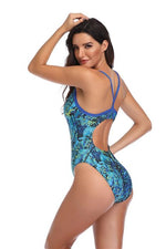 Adoretex Splash Print Female Thin Strap Fly Back 1-Piece - 25 product image