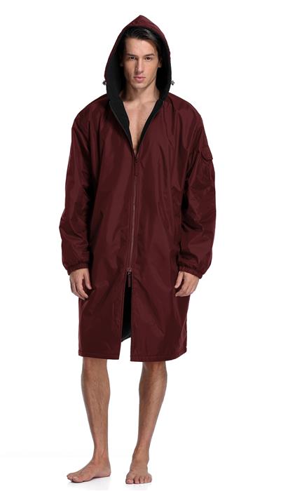 Adoretex Unisex Solid Fleece-Lined Swim Parka - 25