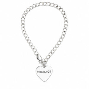 Example of Courage Charm on Charm Bracelet