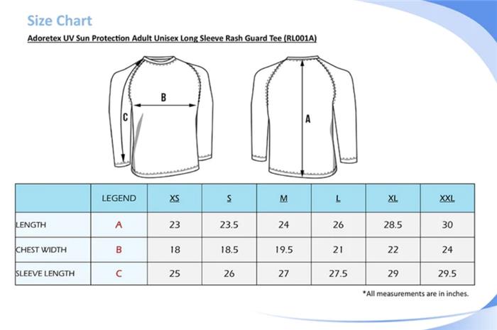 Adoretex Unisex Adult Long Sleeve Rashguard Swim Shirt - 26 product image 5