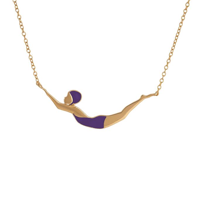 Custom enamel swimmer necklace image 9