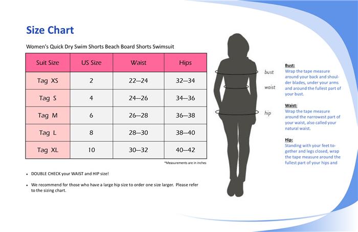 Adoretex Quick Dry Ladies Swim Shorts 5" inseam Boardshorts  - 25 product image 6