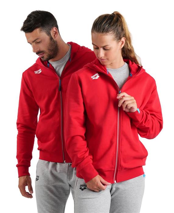 Arena Unisex Team Line Hooded Fleece Panel Zip Up Jacket - 26