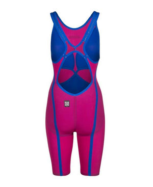 Arena Powerskin Veloce Limited Edition Ladies Open Back Kneeskin Tech Suit - Violet Surge - Back