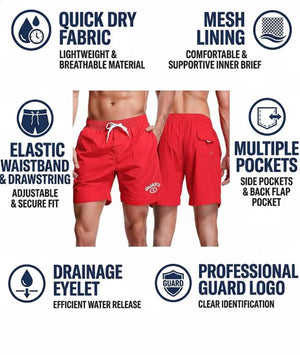 Adoretex Guard Men's Quick Dry Nylon 7" Inseam Swim Trunks - 26 product image 7