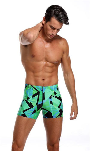 Adoretex Multi-Triangle All Over Print Men's Square Leg Swimsuit- 25 product image