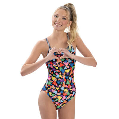 Dolfin Uglies Women's True Colors Print V-Back One Piece - 26