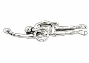 Male Swimmer Sterling Silver Charm or Pendant - 27