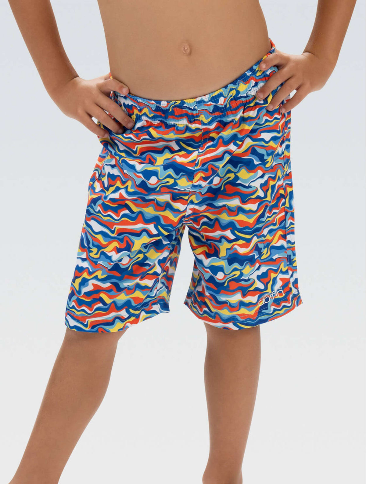 Little Dolfin Boys' Surfin Swim Trunks - Surfin front