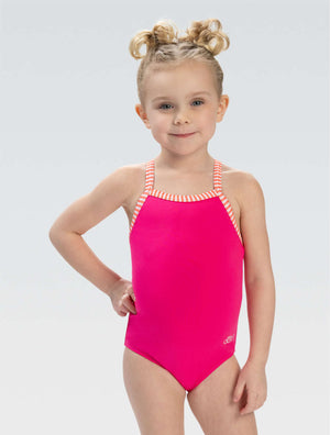 Little Dolfin Pink Solid One Piece - Pink Solid front