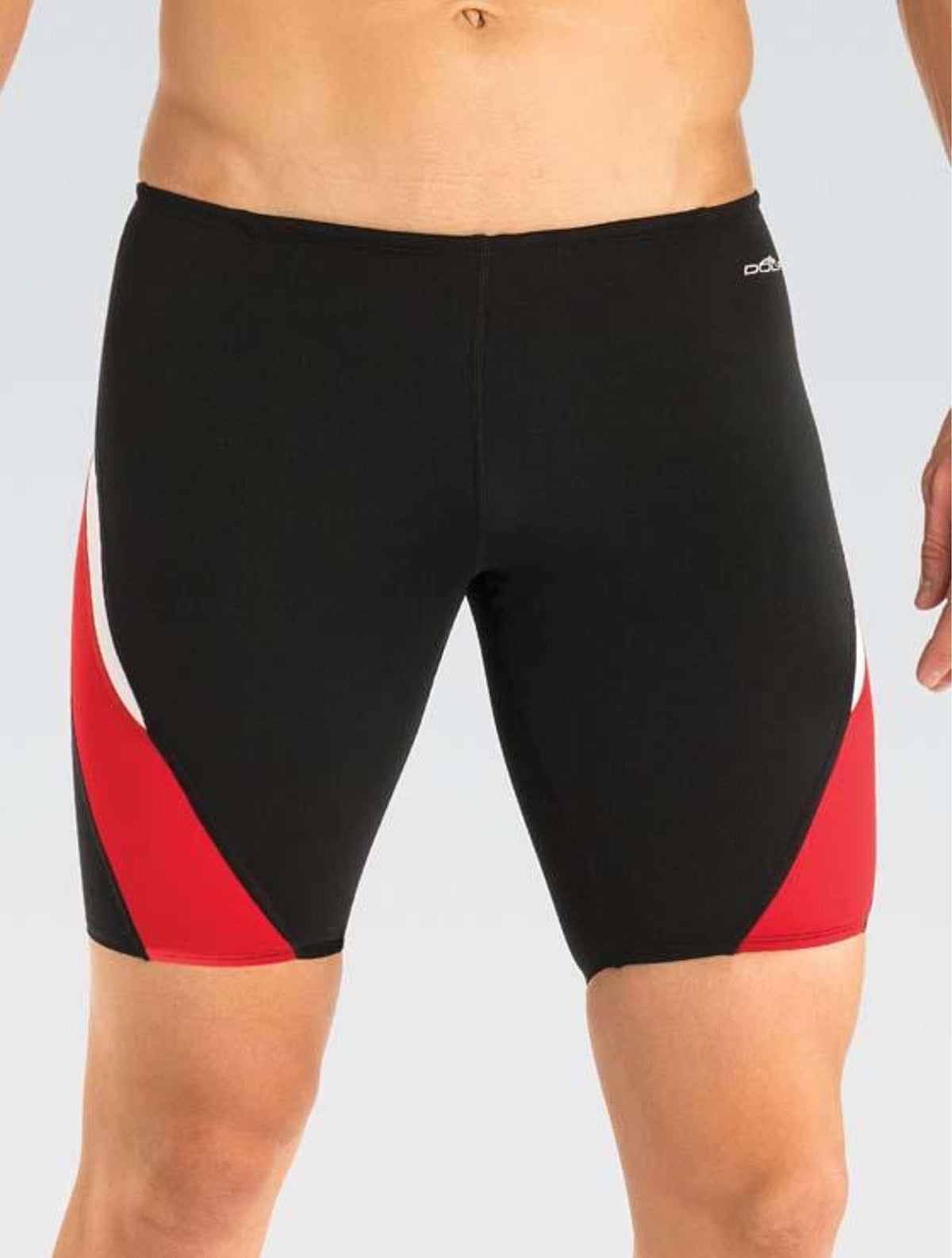 Men's Reliance Black/Red/White Color Block Jammer - Black/Red/White front