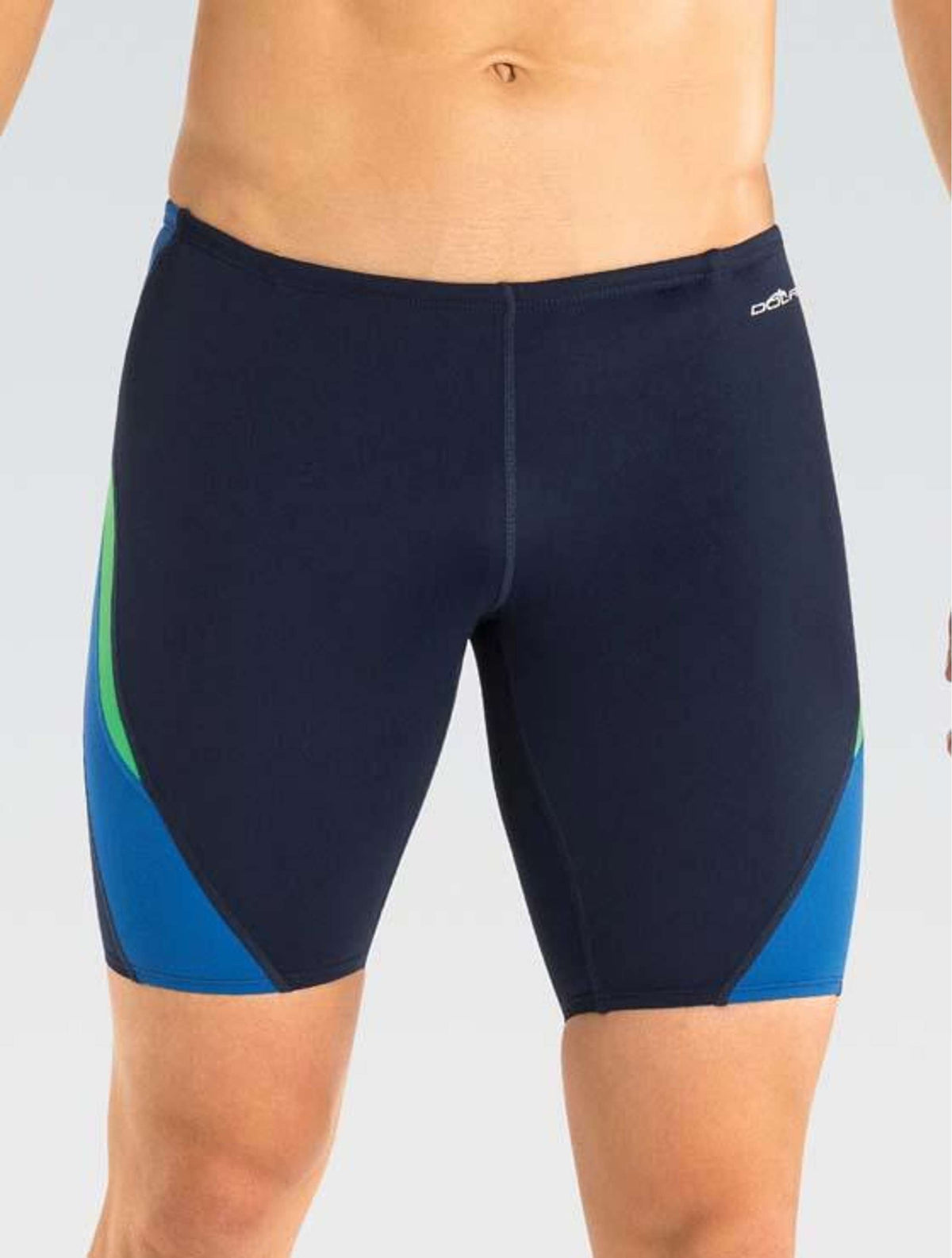 Men's Reliance Blue/Green Color Block Jammer - Blue/Green front