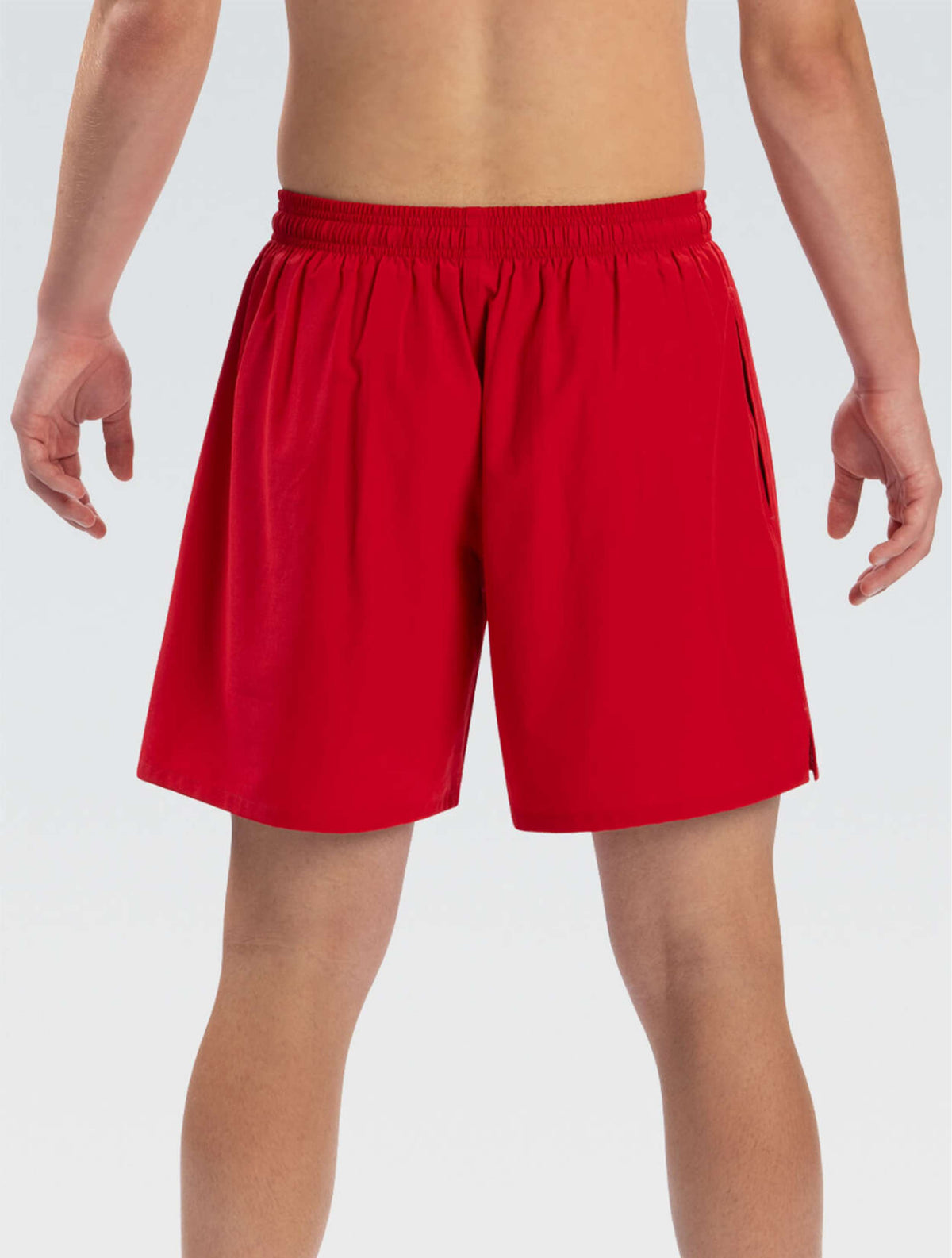 Men's Solid Red Board Short - Red back