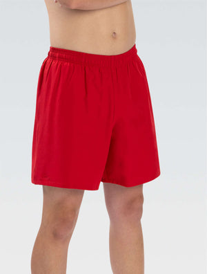 Men's Solid Red Board Short - Red front-extra