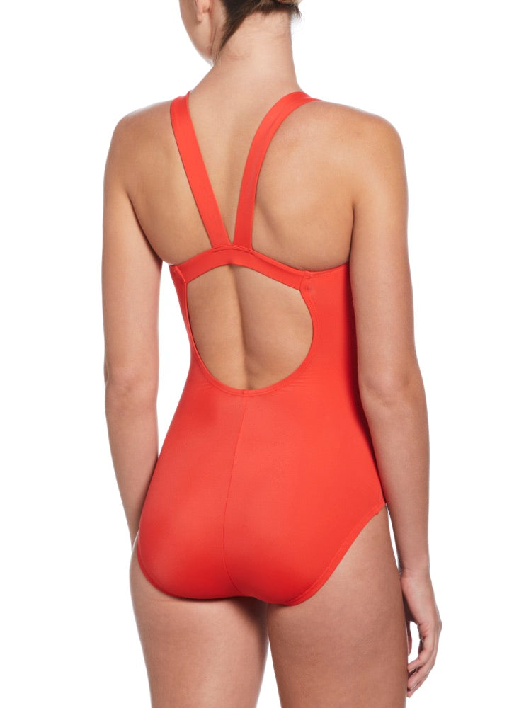 Nike Swim Women's V-Back One Piece - Light Crimson alternate image 1