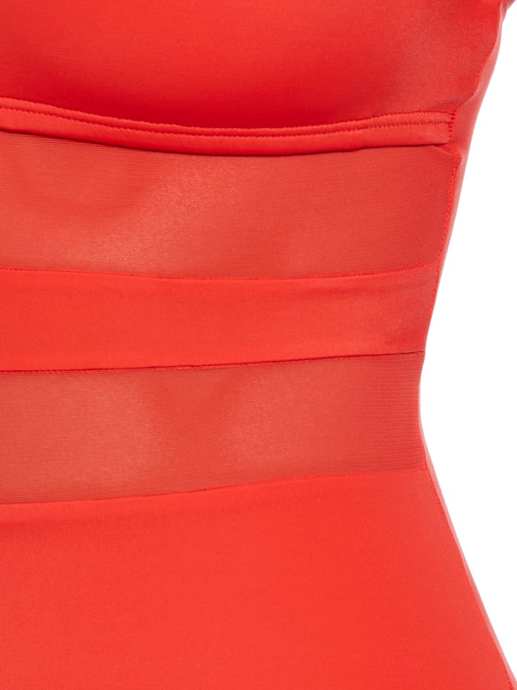 Nike Swim Women's V-Back One Piece - Light Crimson alternate image 4