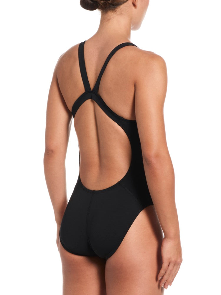 Nike Swim Hydrastrong Essential Women's Fastback One Piece - Black alternate image 1