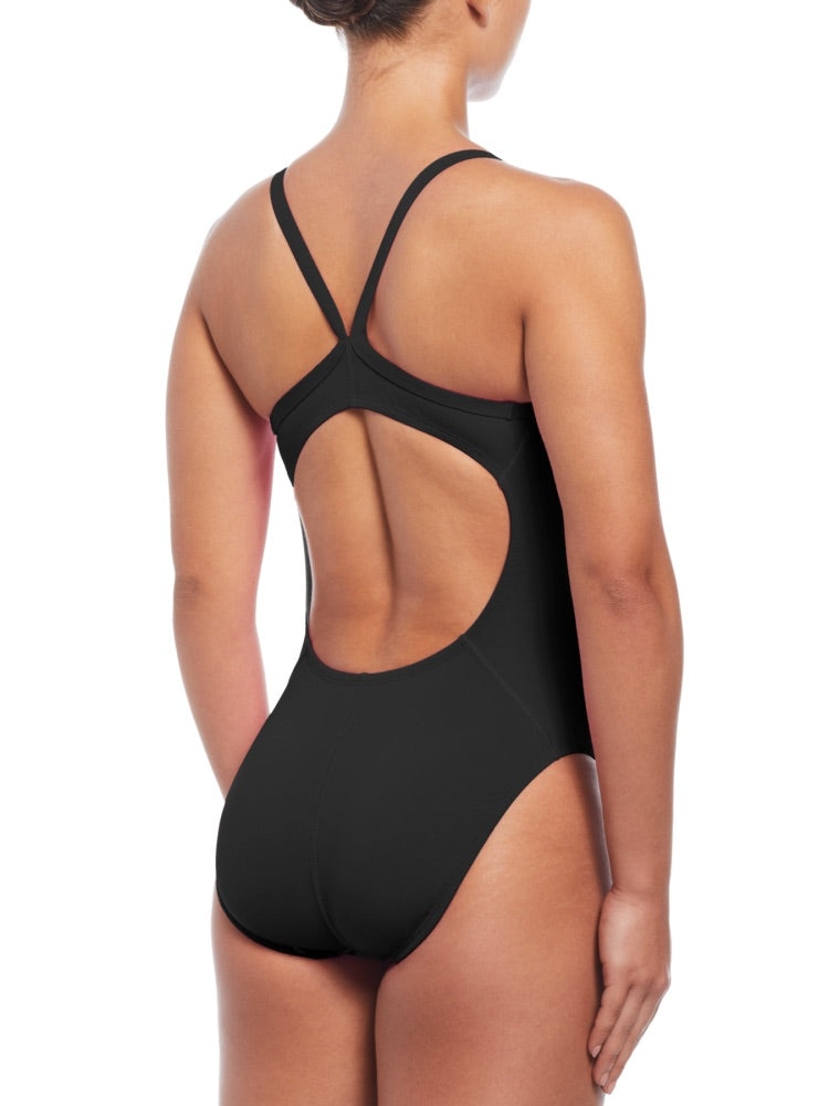 Nike Swim Hydrastrong Essential Women's Racerback One Piece - Black alternate image 1