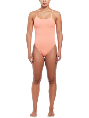 Nike Swim Hydrastrong Essential Women's Cutout One Piece - Bright Mango alternate image 2