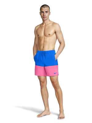 Nike Swim Men's 5" Brief-Lined Volley Short - Blue Crystal