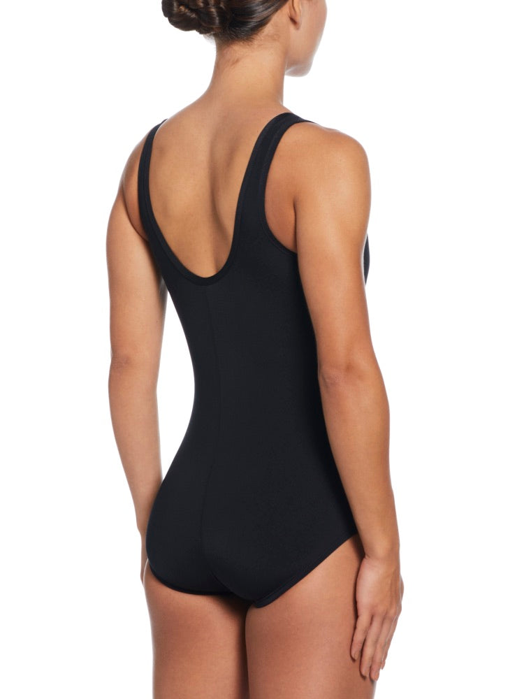 Nike Swim U-Back Low-Leg One Piece - Black alternate image 1