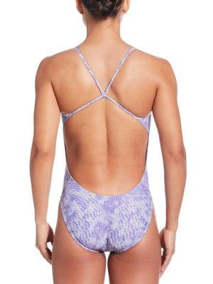 Nike Swim Hydrastrong Pool Lanes Women's Cutout One Piece - Hydrangeas alternate image 1