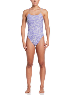 Nike Swim Hydrastrong Pool Lanes Women's Cutout One Piece - Hydrangeas alternate image 3
