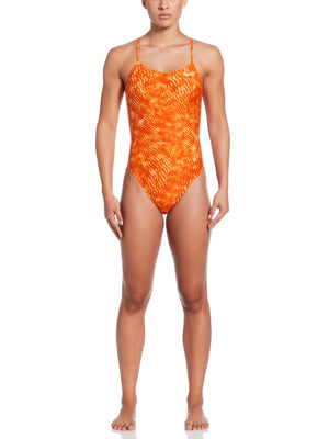 Nike Swim Hydrastrong Pool Lanes Women's Cutout One Piece - Team Orange alternate image 3