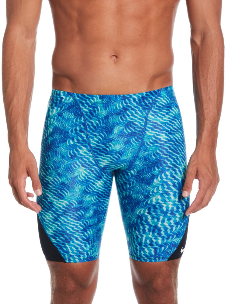 Nike Swim Hydrastrong Pool Lanes Men's Jammer - Blue Green