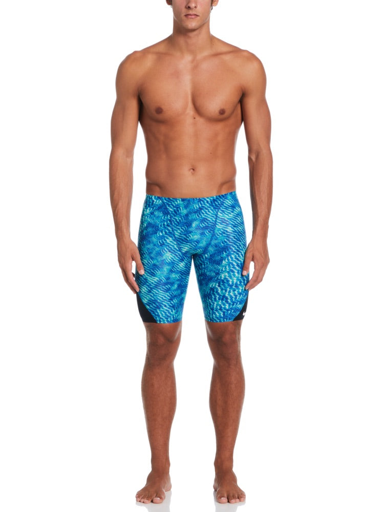 Nike Swim Hydrastrong Pool Lanes Men's Jammer - Blue Green alternate image 3