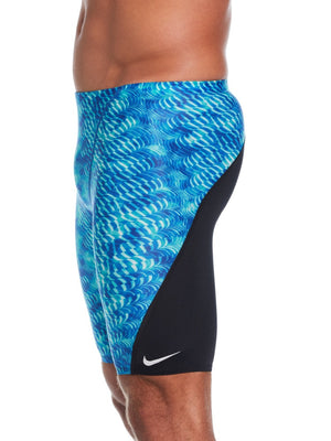 Nike Swim Hydrastrong Pool Lanes Men's Jammer - Blue Green alternate image 4
