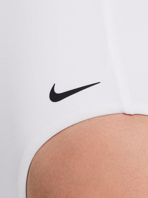 Nike Swim Effortless Essential Women's V-Neck One Piece - White alternate image 2
