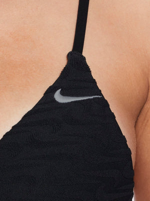 Nike Swim Women's Terry Texture Triangle Bikini Top - Black alternate image 2