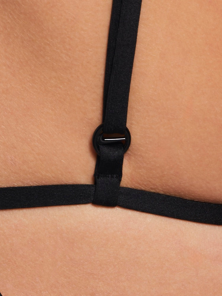 Nike Swim Women's Terry Texture Triangle Bikini Top - Black alternate image 4