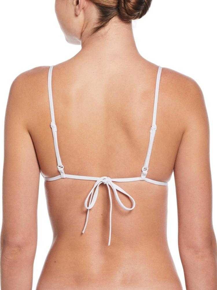 Nike Swim Women's Terry Texture Triangle Bikini Top - White alternate image 1