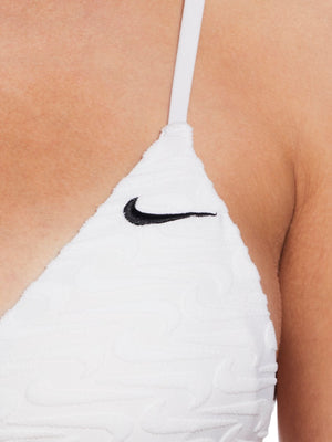 Nike Swim Women's Terry Texture Triangle Bikini Top - White alternate image 2