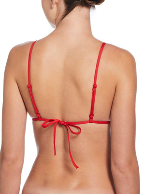 Nike Swim Women's Terry Texture Triangle Bikini Top - University Red alternate image 1