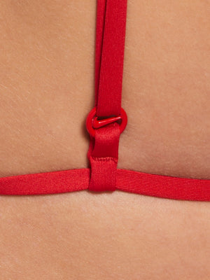 Nike Swim Women's Terry Texture Triangle Bikini Top - University Red alternate image 4