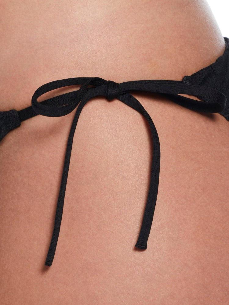 Nike Swim Women's Terry Texture Tie String Bikini Bottom - Black alternate image 4
