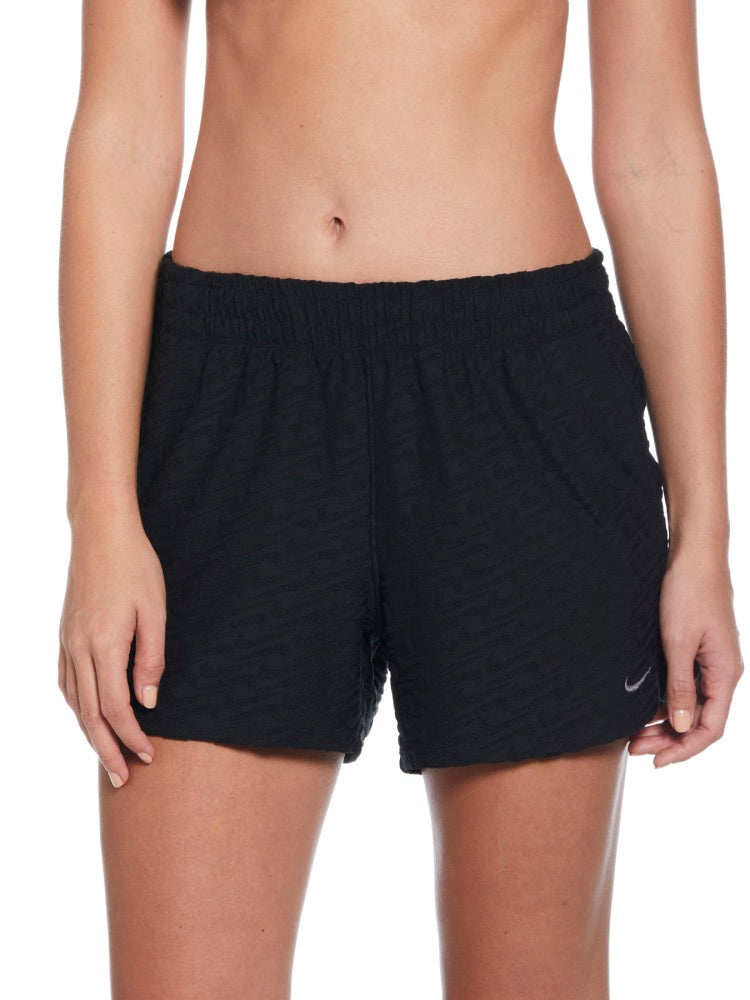 Nike Swim Breaker Women's Terry Texture Cover-Up Short - Black