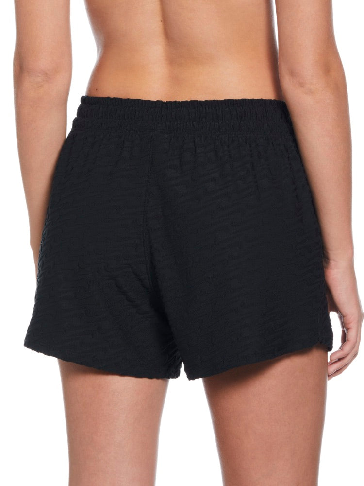 Nike Swim Breaker Women's Terry Texture Cover-Up Short - Black alternate image 1
