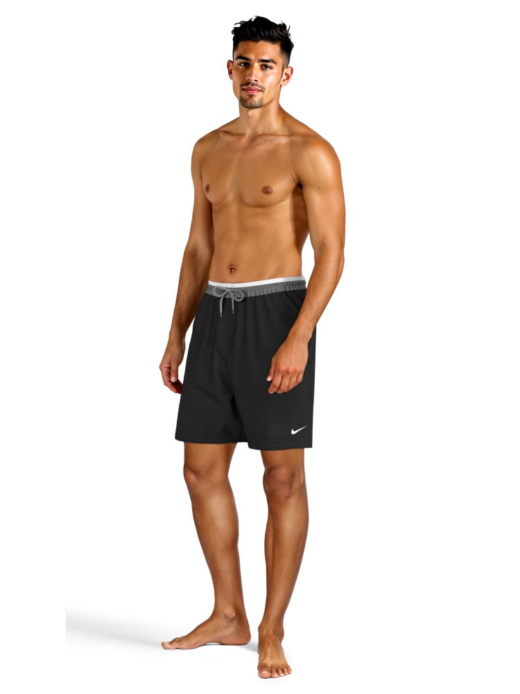 Nike Swim Breaker Men's 7" Brief-Lined Volley Short - Black alternate image 1