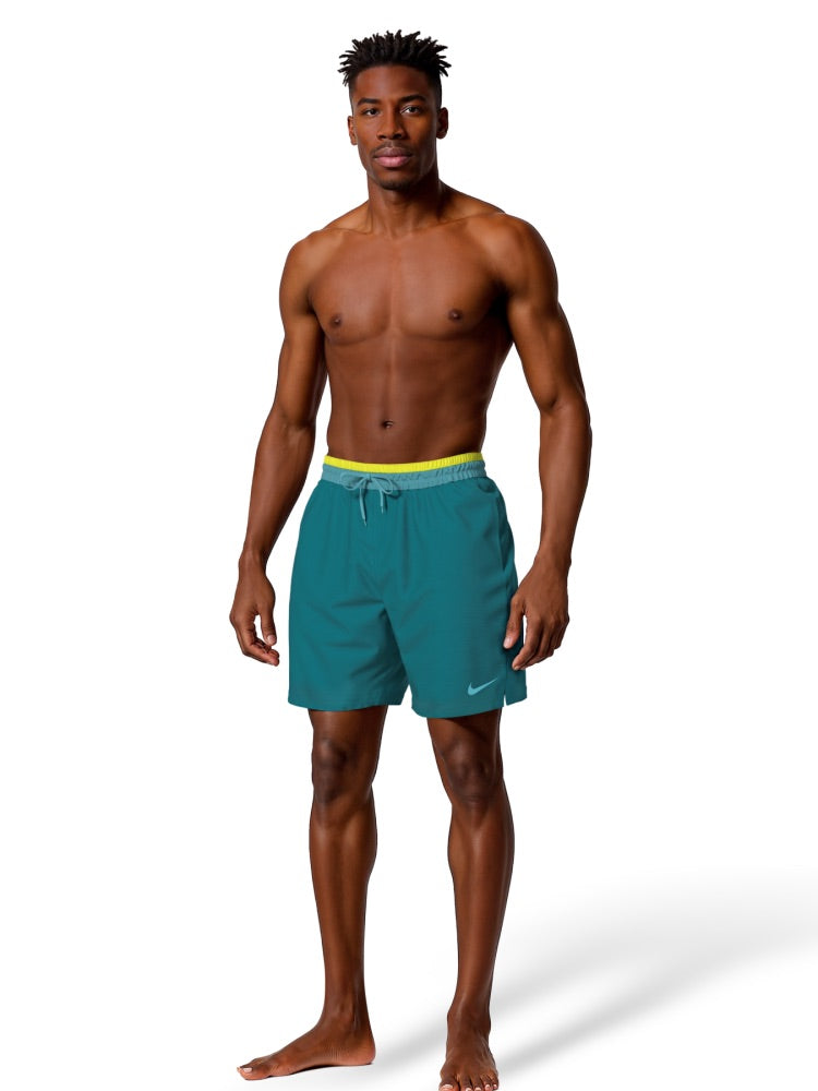 Nike Swim Breaker Men's 7" Brief-Lined Volley Short - Green Abyss